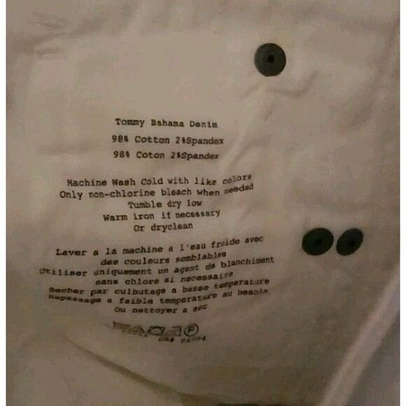 Tommy Bahama Denim Crop Jeans White Spring Summer Resort Vacation Cruise Size 12 - Picture 6 of 7